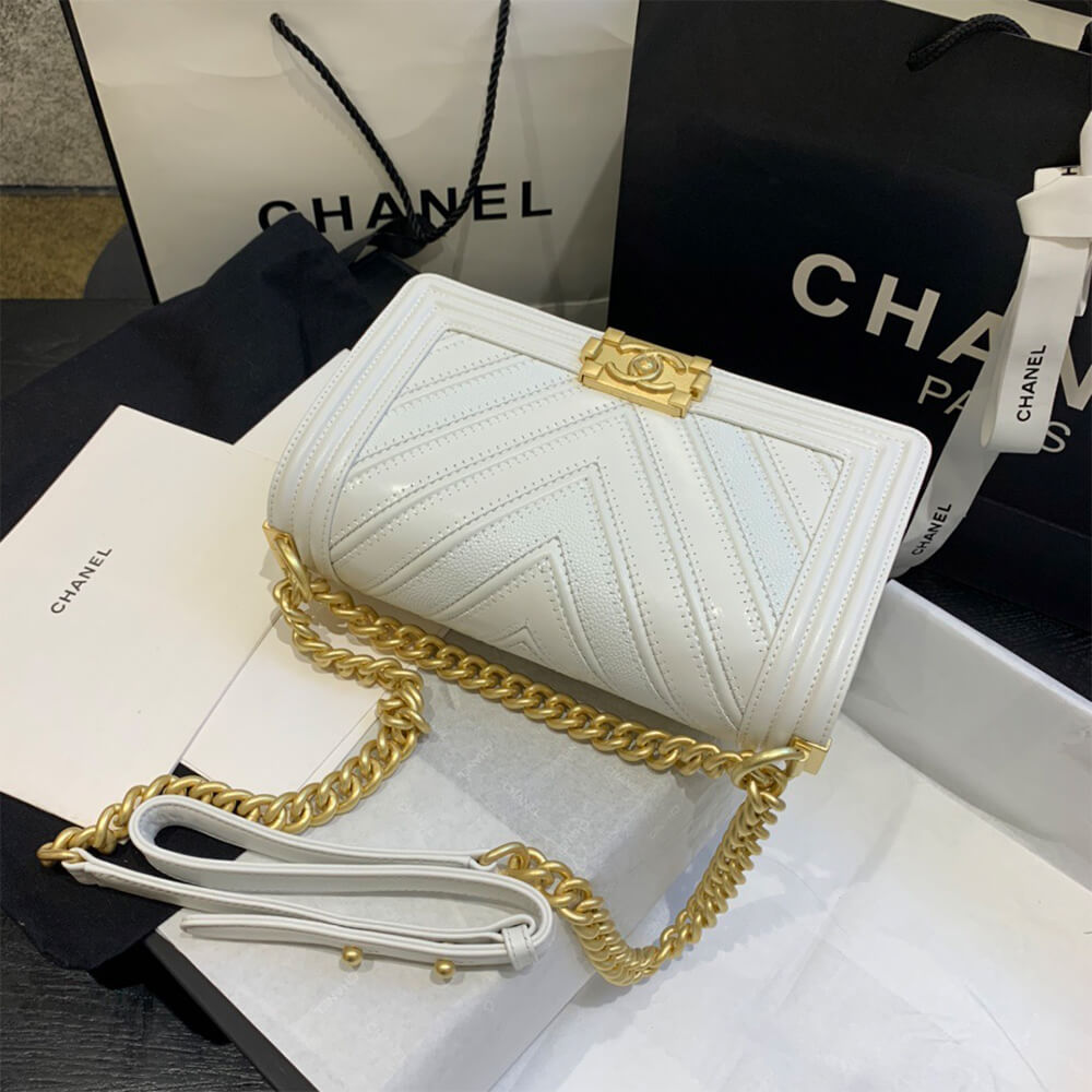 Chevron Boy Chanel Handbag