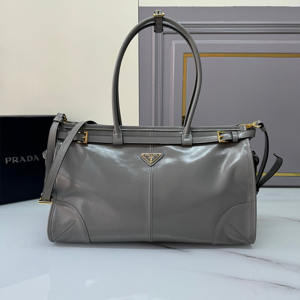 Prada Large leather handbag(high-end grade)