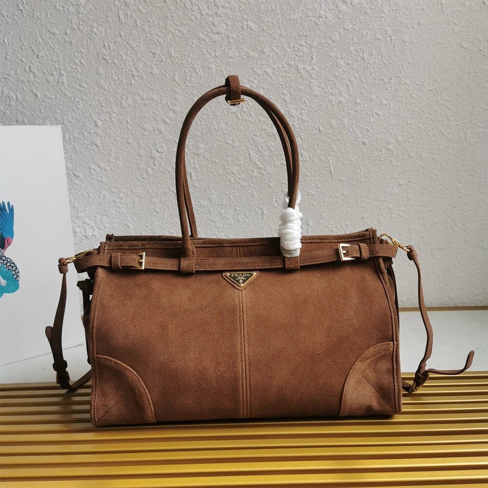 Prada Large leather handbag(high-end grade)
