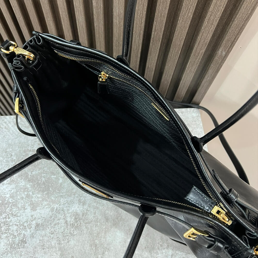 Prada Large leather handbag(high-end grade)
