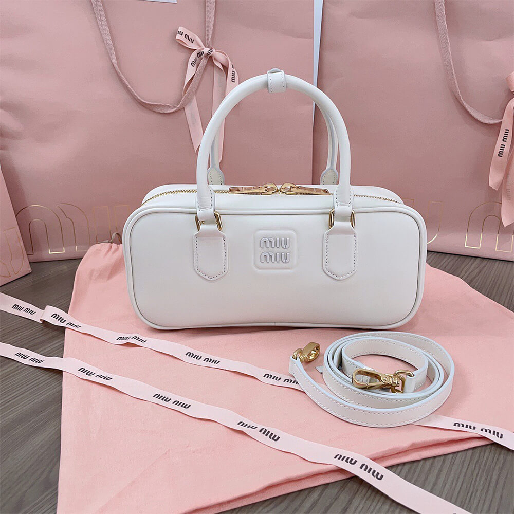 MIUMIU Large Arcadie Leather Bag(HIGH-END GRADE)