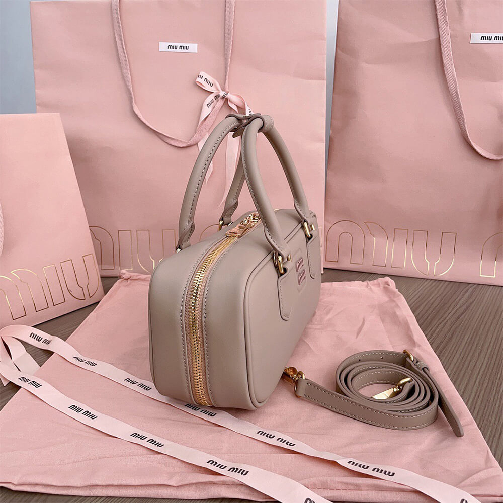 MIUMIU Large Arcadie Leather Bag(HIGH-END GRADE)