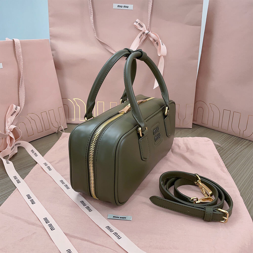 MIUMIU Large Arcadie Leather Bag(HIGH-END GRADE)