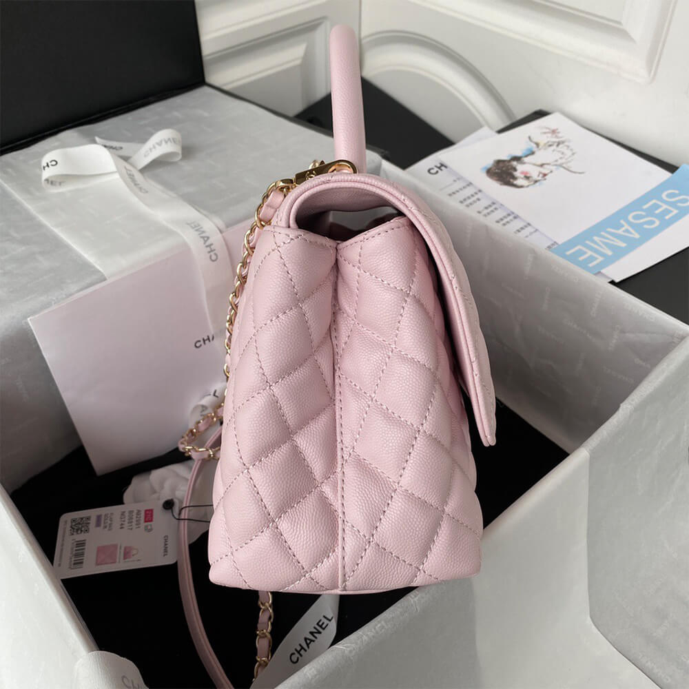 CHANEL Large Flap Bag With Top Handle(high-end grade)