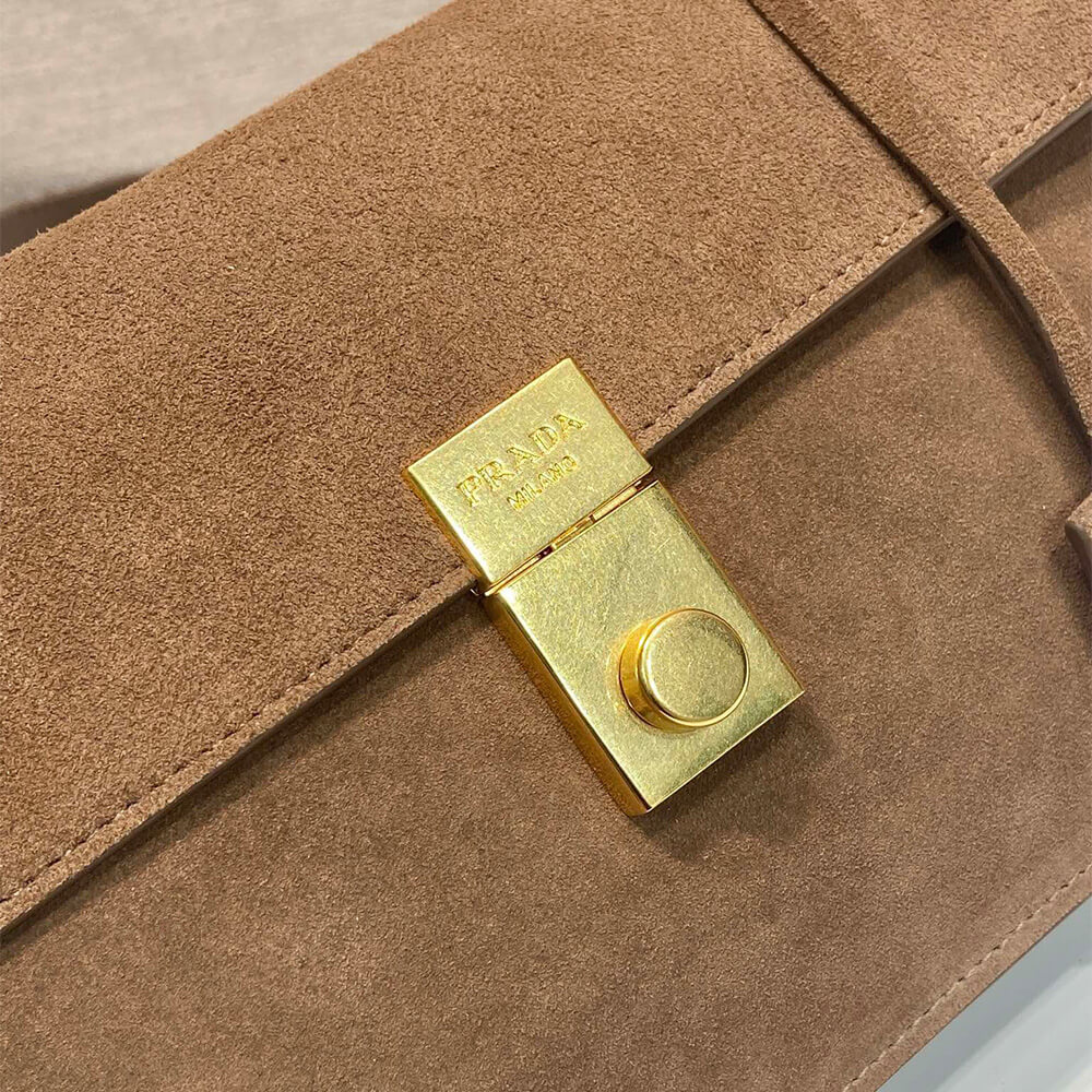 Prada Soft Sound medium suede shoulder bag(high-end grade)