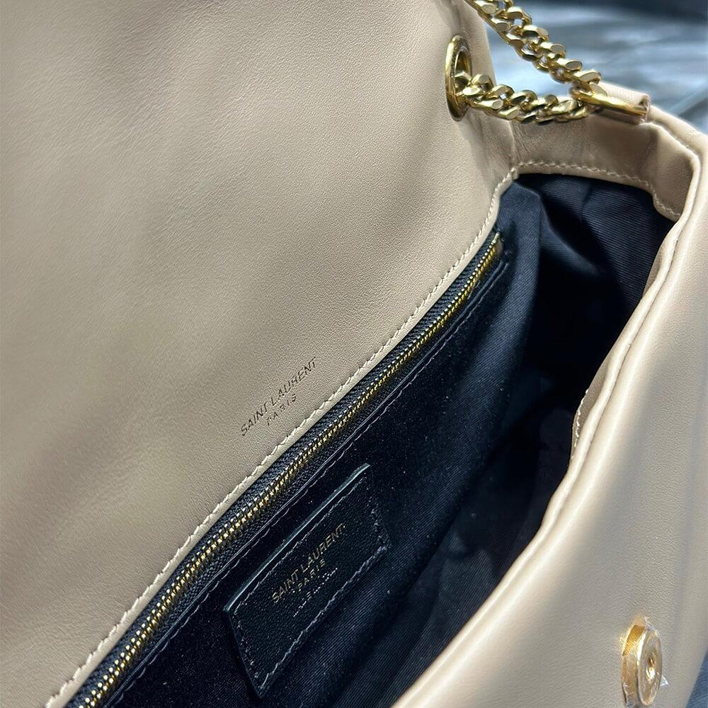 YSL calypso small in plunged lambskin
