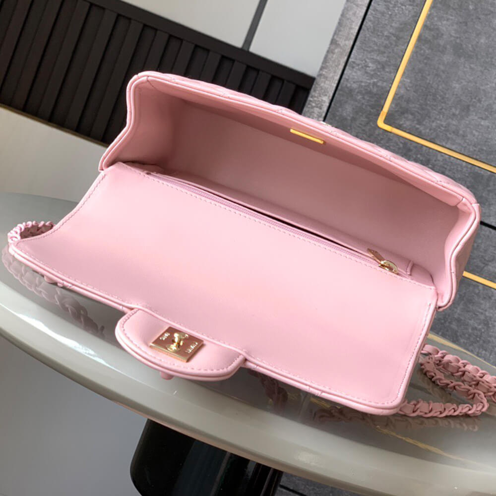 Chanel Mini Flap Bag with Top Handle(HIGH-END GRADE)
