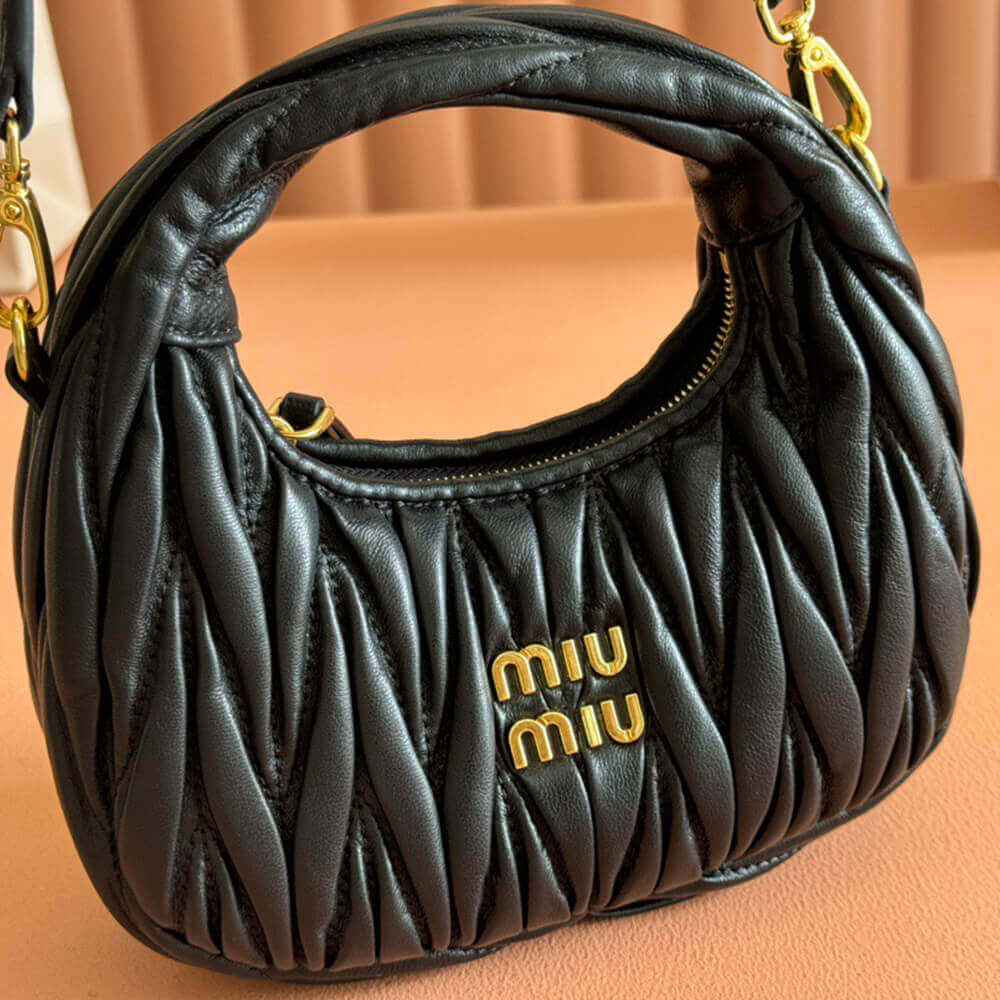 Mini Wander matelasse nappa leather hobo bag(high-end grade)
